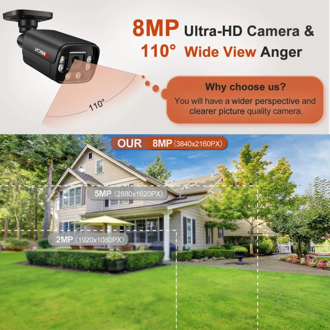 4K HD IP PoE Bullet Camera With SD Slot-MN852-PS - Image 3