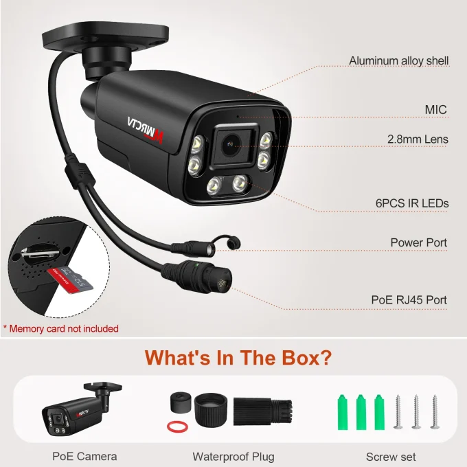 4K HD IP PoE Bullet Camera With SD Slot-MN852-PS - Image 9