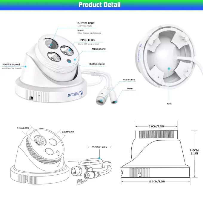 Eyes.sys 8MP POE Dome Security Camera-22123 - Image 5