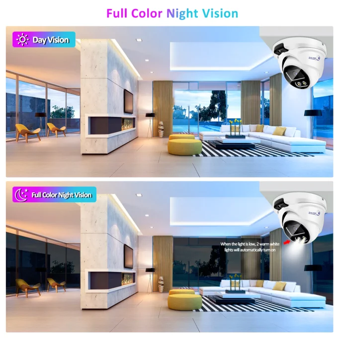 Eyes.sys 8MP 4K 4 IN 1 Dome Security Analog Camera AHD CVI TVI CVBS HD Full Color Night-22155 - Image 2