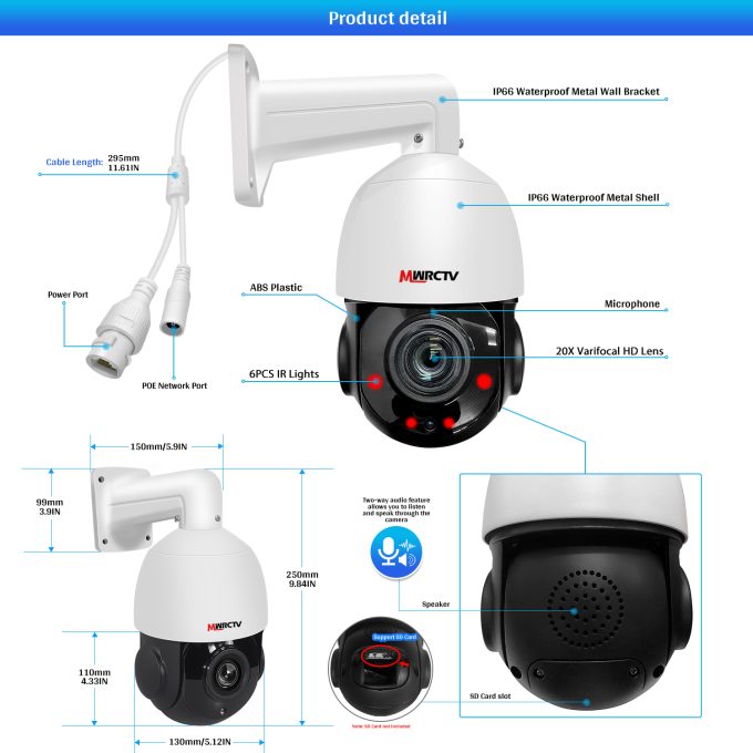 6MP PTZ PoE Security Camera MF831 - Image 10